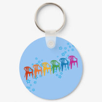 Rainbow Lawn Chairs keychains by rainbowthree Rainbow Lawn Chairs keychains