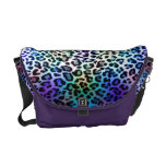 Rainbow Leopard and Amethyst Messenger Bag