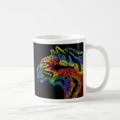 Rainbow leopard (black) mug