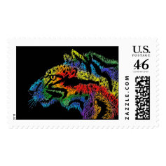 Rainbow leopard (black) postage large