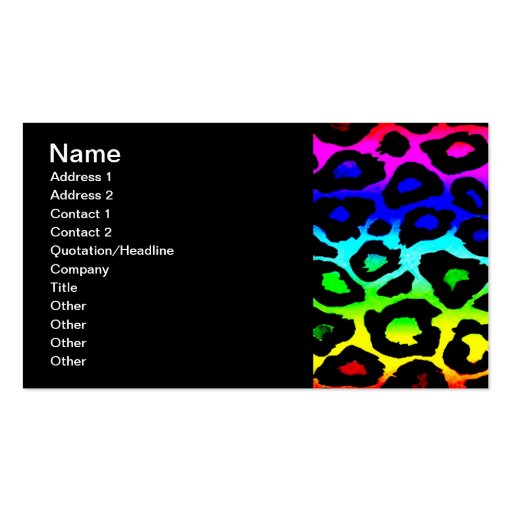 rainbow_leopard_print-altered business cards