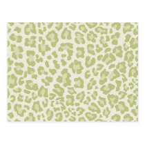 Rainbow Leopard Print Collection - Light Green Post Cards