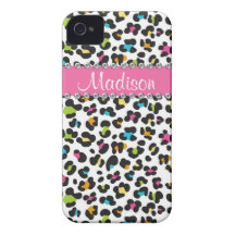 Rainbow Leopard Rhinestone Leopard BLING iPhone iPhone 4 Covers