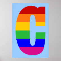 Rainbow Letter C Print