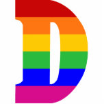 Rainbow Letter D Photo Sculptures