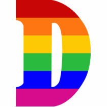 Rainbow Letter D Photo Sculptures