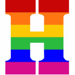 Rainbow Letter H Photo Sculptures
