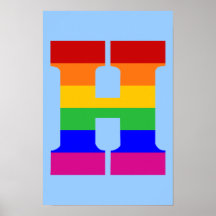 Rainbow Letter H Print