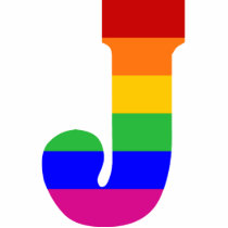 Rainbow Letter J Photo Sculpture