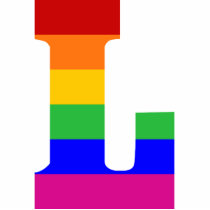 Rainbow Letter L Photo Cut Outs