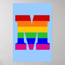 Rainbow Letter M Print