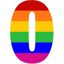 Rainbow Letter O Cut Out