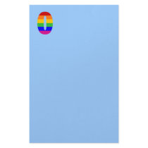 Rainbow Letter O Stationery