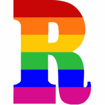 Rainbow Letter R Photo Sculptures