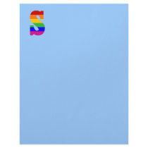 Rainbow Letter S Personalized Letterhead