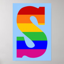 Rainbow Letter S Print