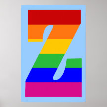Rainbow Letter Z Posters