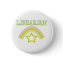 Rainbow Librarian buttons by teachertees Rainbow Librarian buttons