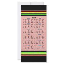 rainbow lines 2011 calednar full color rack card
