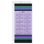 rainbow lines 2011 calendar rack cards