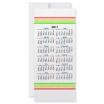 rainbow lines 2011 calendar rack cards