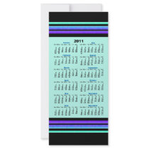 rainbow lines 2011 calendars custom rack card