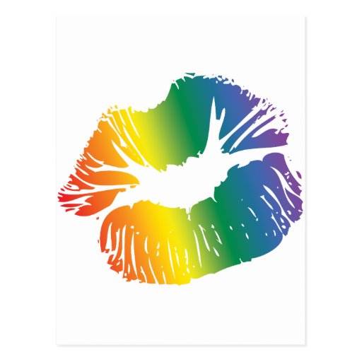 Rainbow Lips 2 Post Cards