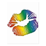 Rainbow Lips 3 Post Card