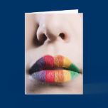 Rainbow Lips Greeting Card