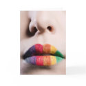 Rainbow Lips Greeting Card by iheartshop Rainbow Lips Greeting Card