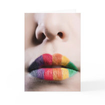 Rainbow Lips Greeting Card by iheartshop Rainbow Lips Greeting Card