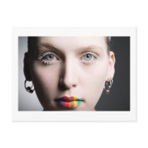 Rainbow Lips postcards by MyOtherPlanet Rainbow Lips postcards