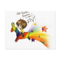 Rainbow Llama Post Cards