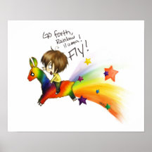 Rainbow llama! print