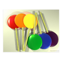 Rainbow Lollies Postcards