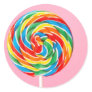 Rainbow Lollipop Round Stickers