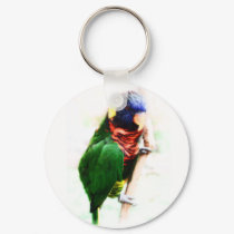 Rainbow Lorikeet Art Keychain