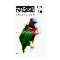 Rainbow Lorikeet Art Postage Stamps