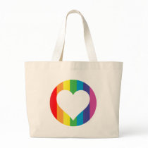 rainbow love tote bag