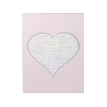 Rainbow Love Heart Typography Scratch Pad