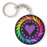 Rainbow Love Hearts Keychains