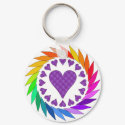 Rainbow Love Hearts keychains by orsobear Rainbow Love Hearts keychains