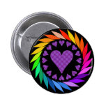 Rainbow Love Hearts Pins