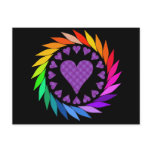 Rainbow Love Hearts Post Cards