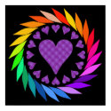 Rainbow Love Hearts posters by orsobear Rainbow Love Hearts posters