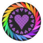 Rainbow Love Hearts Sticker