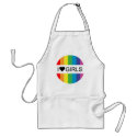 rainbow love. i heart girls. aprons