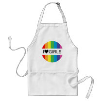 rainbow love. i heart girls. aprons