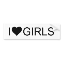 rainbow love. i heart girls. bumper stickers by chromatosis rainbow love. i heart girls. bumper stickers