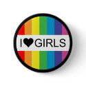 rainbow love. i heart girls. buttons by chromatosis rainbow love. i heart girls. buttons